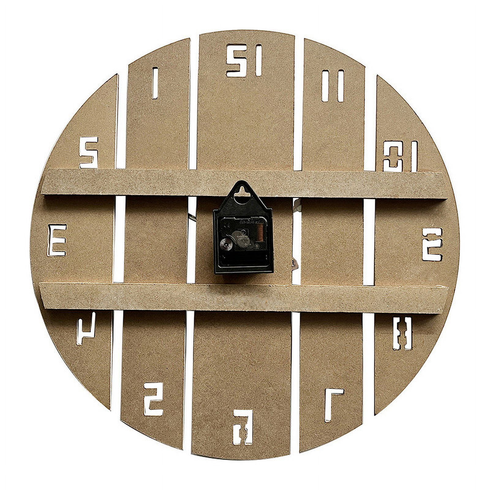 Sage Timber Natural Tone Round Wood Wall Clock