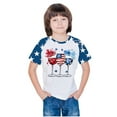thumbnail image 5 of ZACPNCV Kids Boys Girls 4th of July Baby Tees Flag Graphic Crew Neck Short Sleeve T Shirt Summer Patriotic Going Out Tops Blue 5-6 Years, 5 of 8