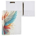 thumbnail image 3 of Bird Wings Feathers Fire 3 Ring Binders 1.5 inch Hardcover File Folders with Interior Pockets A4 Size Organizer for School Office Hospital Set of 2, 3 of 8