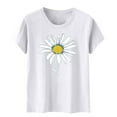 thumbnail image 4 of Xdegoge T Shirts for Women Graphic Under 10 Short Sleeve Crewneck Shirts Floral Summer Casual Tops Tunic Loose Fit Tees Soft Comfy Blouses Previous Orders Purchases / History, 4 of 5