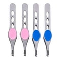 thumbnail image 1 of Miangastore Eyebrow Trimming Tool Flat Beveled Edge Pink 4Pcs 3.9x0.6In, 1 of 8