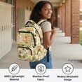 thumbnail image 4 of FUIALDOLG Capybara Axolotl Breathable Casual Daypack 17 Inch, Portable Multiple Zipper Pockets 600D Polyester Schoolbags, 4 of 11