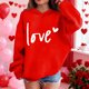 thumbnail image 3 of Sudadera con capucha y estampado de corazón de San Valentín, sudadera de manga larga para niños y niñas, chaqueta para niñas de talla mediana y grande., 3 of 7