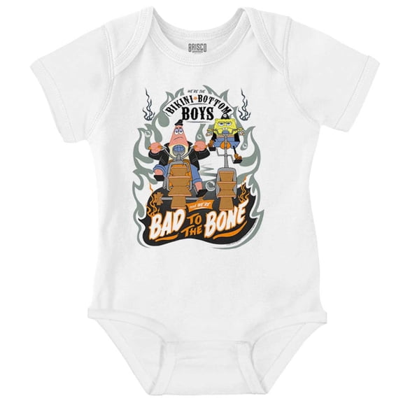 SpongeBob SquarePants Bad To The Bone Gender Neutral Printed Baby Bodysuit Brisco Brands NB