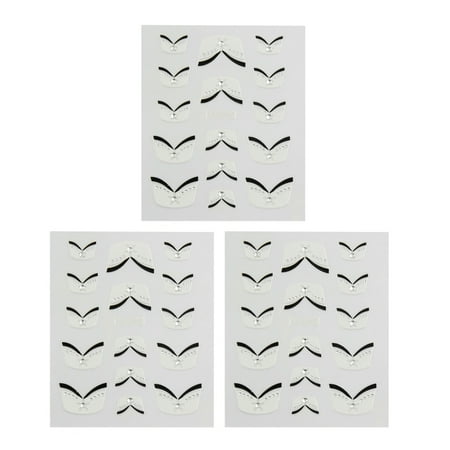 3 Sets French Style Nail Art Sticker Decals Manicure Tips Rhinestone 3 Sets French Style Nail Art Sticker Decals Manicure Tips Rhinestone