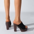 thumbnail image 5 of VerPetridure High Heel Slippers for Women Fish Mouth High-heeled Thick-heeled Comfortable Women's Sandals, 5 of 6