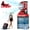 Red&Black 15L, variant on Misting Fans for Outdoor, 7L Large Tank Portable Misting Fan, Battery Powered Outdoor Mister Fan with Remote & LED Light, Timed Shutdown Settings for Patio Beach Fishing Golf Travel Essentials