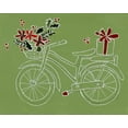 thumbnail image 2 of Loreth, Lanie 14x12 White Modern Wood Framed Museum Art Print Titled - Modern Christmas Bicycle, 2 of 4