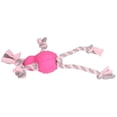 thumbnail image 2 of 3 Pink Small Dog Puppy Fleecy Rope Play Toy Bundle Great For Teeth & Gums, 2 of 8