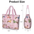 thumbnail image 3 of Tote Bag for Women - Colorful Funny Dachshund Shoulder Bag - Large Utility Work Duffle Bag with Zipper Handbag for Travel, Work, Sprots, 3 of 5