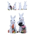 thumbnail image 2 of Twfbrm 2 Pcs Easter Bunny Figurines, Easter Decorations, Hand-Painted Resin Decorative Rabbit Statues, Farmhouse Small Bunny Tabletop Ornaments Spring Decor for Home Office Shelf Garden, 2 of 9