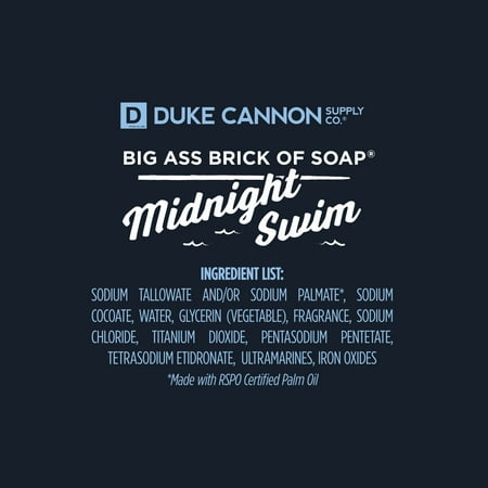 Duke Cannon - Big Ass Brick of Soap - Midnight Swim - Blue