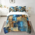 thumbnail image 2 of Blue Brown Ombre Full Size Comforter Set 7-Piece Hippie Tie Dye Bed in a Bag, Gradient Old Fashion Bedding Comforter Set Aesthetic Art Bedding Set, Comforter with Flat Sheet Fitted Sheet, 2 of 4