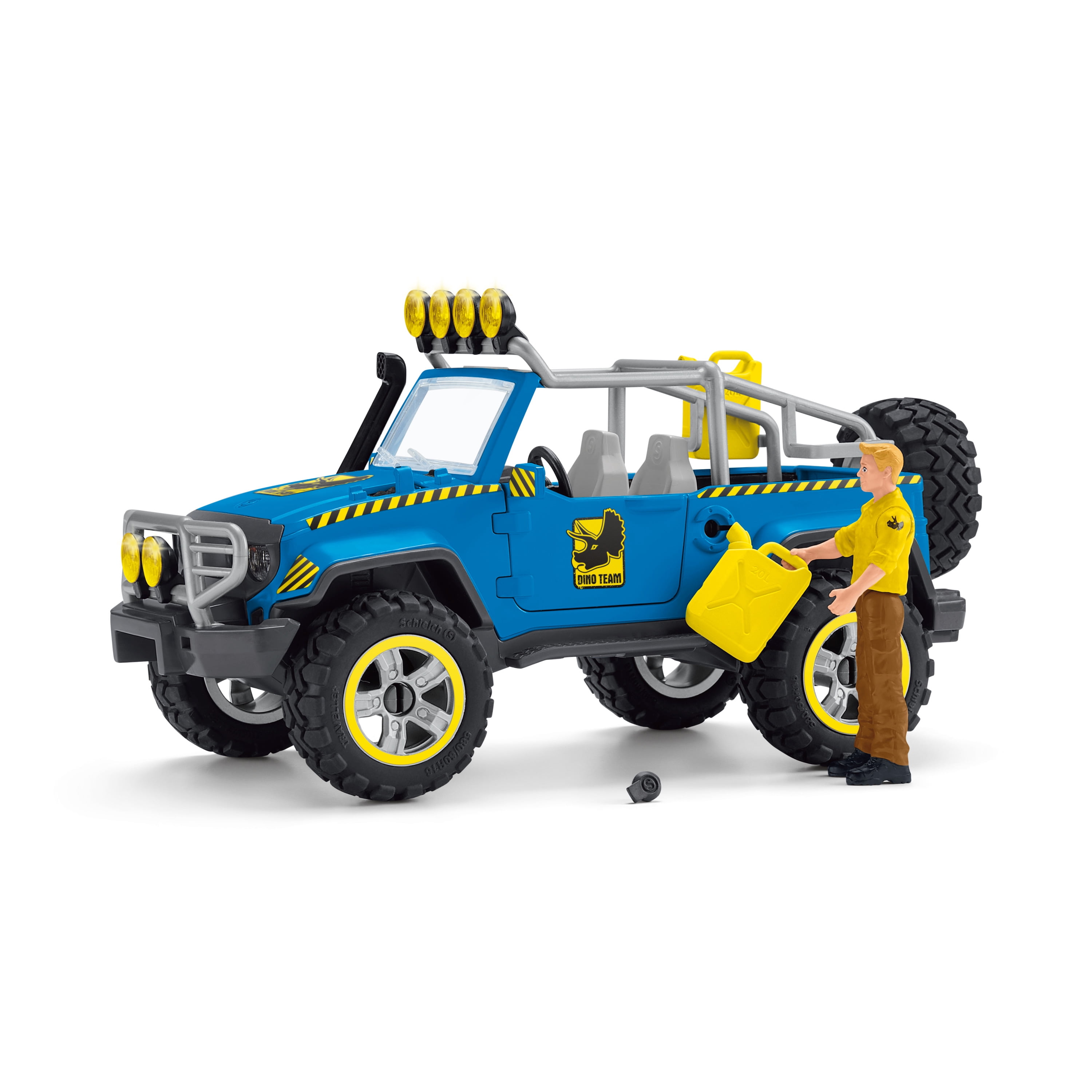 Schleich Off-road Vehicle With Dinosaur Outpost Jeep Car Vehicle Playset (15 Pieces)