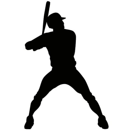 SP12492 Baseball Bat Batter Hitter Silhouette Cardboard Cutout Standee Standup