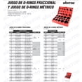 thumbnail image 2 of Juego De Empaques O-ring 407 Pz Medidas Fraccionales Weston, 2 of 2