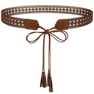 3718 Wide Western Disc Belt For Woman Cowgirl Cowboy Boho Country Coffee Topbuti Wide Disc Belt for Women Cowboy Vintage Western  main image 4