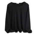 thumbnail image 2 of ZHENHONG Long Sleeve T Shirt Women, Women O Neck Lined Thermal Thermal Underwear Slim Tops Long Sleeve Thermal Shirts Winter Tops Going Out Tops, 2 of 7