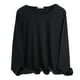 thumbnail image 3 of Camiseta de manga larga Hanzidakd de microfibra elástica para mujer y talla grande, color negro (talla L), 3 of 8