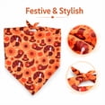 thumbnail image 5 of Thanksgiving Bandana for Dogs and Cats with Tie-On Design, 1-Pack, Orange Turkey and Pumpkin Print, Fall Pet Apparel Accessory, 5 of 6