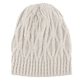 thumbnail image 2 of Only Moment Waterproof Windproof Cuff Beani White Acrylic Winter Hats Ear Covers for Men Women-Warm Daily Headwear One Size, 2 of 4