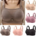 thumbnail image 2 of Vhkiploz Wireless Bra for Women Adjustable strap No Underwire Bras Plus Size Seamless Bras Push Up full cup Crew Neck T-Shirt Bra, 2 of 8