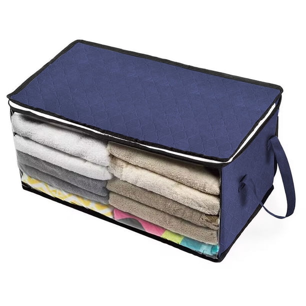 Bolsa de almacenamiento de tela no tejida, bolsa de almacenamiento plegable para colcha, bolsa de acabado para ropa de armario, caja a prueba de polvo y humedad