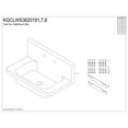 thumbnail image 3 of Kingston Brass Petra Galley KGCLWS3620191 Cast Iron Single Bowl Wall Mount Utility Sink with Drain, White/Polished Chrome, 3 of 4