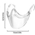 thumbnail image 4 of Folding Reusable Transparent Face Mask with Nose Pads - Large Protective Clear Mouth Nose Shield, 4 of 5