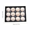 thumbnail image 3 of Christmas Tree Ornaments Black and Gold Embossed Baubles 12 Pack Vintage Style Hanging Balls for Holiday Indoor Home Party Decor, 3 of 6