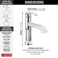 thumbnail image 3 of Delta 589-Dst Tetra 1.2 GPM Single Hole Bathroom Faucet - Lumicoat Champagne Bronze, 3 of 7