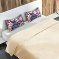 thumbnail image 5 of Yayeee Pillowcase Queen Size Set of 2 Satin Wrinkle Resistant Envelope Pillow Case, Soft Pinks Flowers, 5 of 8