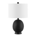 thumbnail image 4 of SAFAVIEH Muse 20 in. Glam Black Resin Table Lamp with White 100% Cotton Shade, 4 of 6