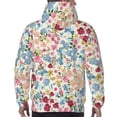 thumbnail image 7 of Pofeuu Trendy Floral Design Print Mens Casual Hooded Collar Drawstring Hoodies Pullover Sweatshirts Casual Long Sleeve Shirts-Large, 7 of 7
