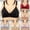 Black, variant on Plus Size Cup Printed BraMiddle-Aged Wireless Cup Bra