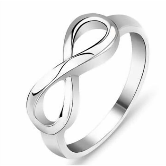 Elegant Infinity Ring: Timeless Silver Design Symbolizing Eternity, Perfect for Everyday Wear or Special Occasions