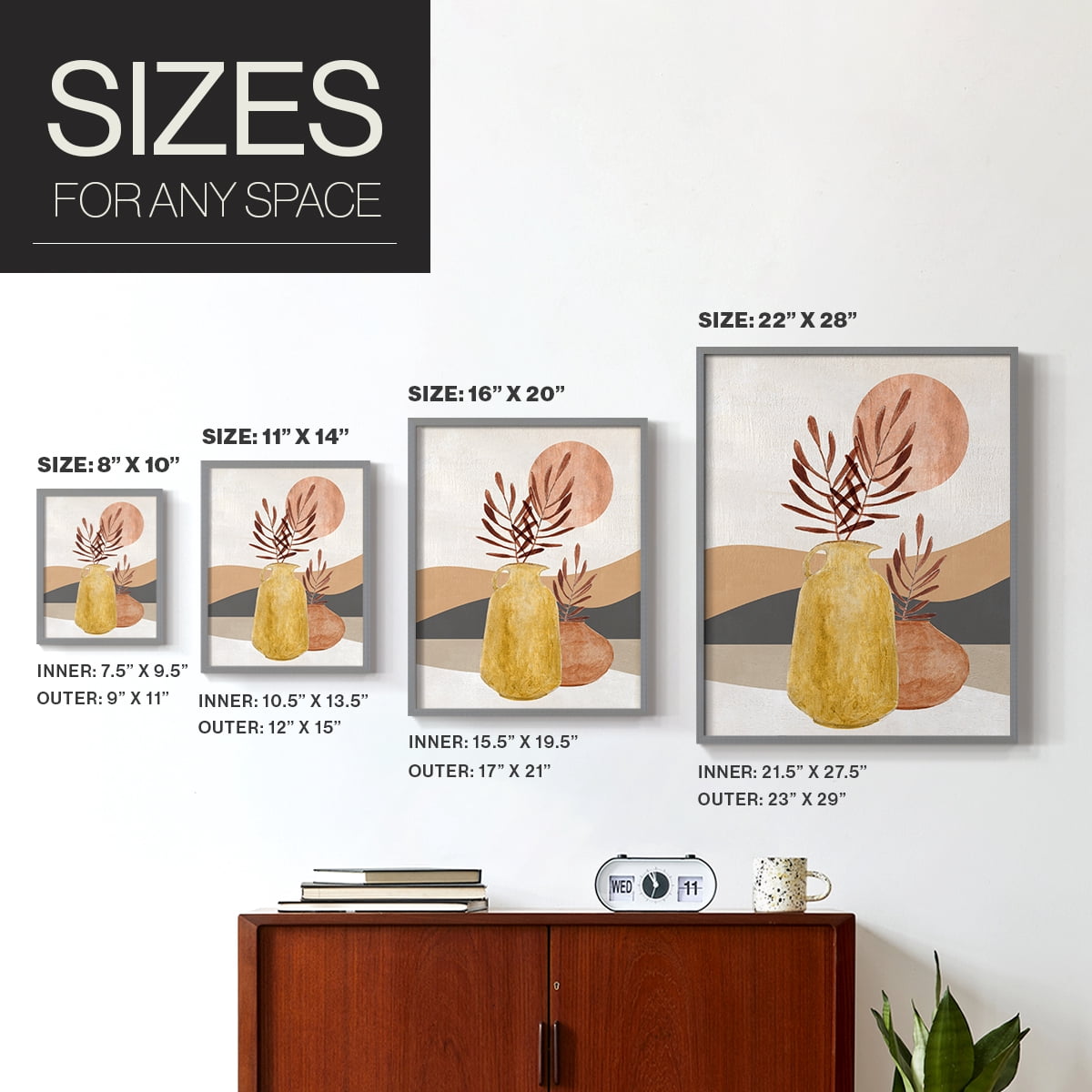 Adobe Moon I in Paper Solid Wood 11 x 14 Framed Print