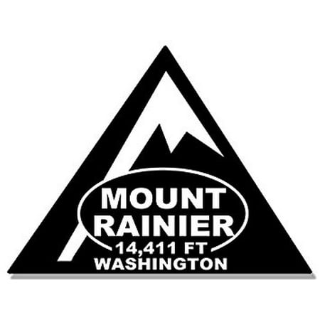 TRIANGLE Shaped MOUNT RAINIER Sticker Decal (rv climb hike wash mt) 3 x 4 (Best Time To Climb Rainier)