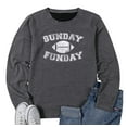 thumbnail image 3 of ALLTB Women Sunday Funday Sweatshirt Cute Football Graphic Pullover Game Day Weekend Tops Casual Football Season Shirt, 3 of 7