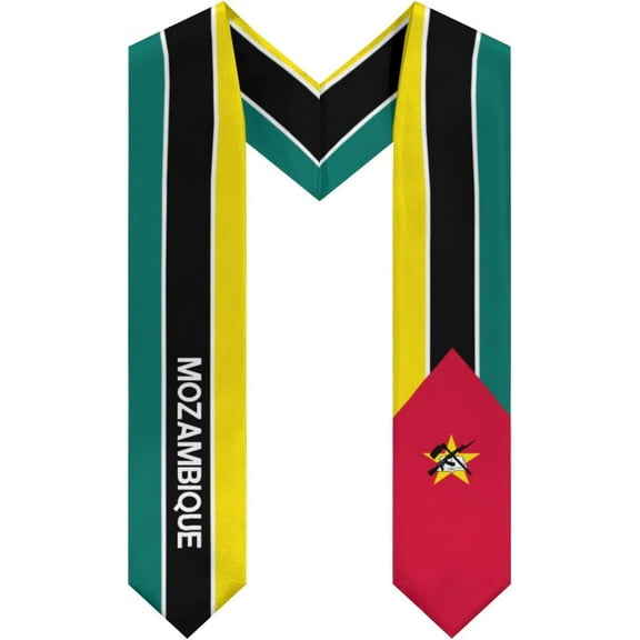 Mozambique Flag Cool Graduation Stole Shawl Sash Honor For Study Aboard International Students