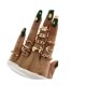 thumbnail image 1 of Conjunto de anillos de nudillos de oro y plata para mujeres y niñas, Vintage Snake Chai JM, 1 of 5