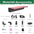 thumbnail image 3 of LONGRUN 23.6" Acrylic Waterfall Spillway, APP Controlled Multi-Color LED Light, Decorative Fountain for Pool, Koi Pond, Garden & Patio, 3 of 8