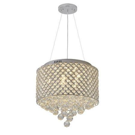 

Bethel International Chandelier Chrome Metal & Crystal
