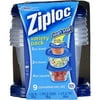 Ziploc Smart Snap Seal Containers with Lids Variety Pack, 9 count