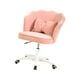 thumbnail image 4 of Silla de oficina giratoria de 360 grados con ruedas, sofá perezoso, altura rodante Rosa claro, 4 of 8