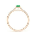 thumbnail image 2 of ANGARA Natural Pear-Shaped Emerald Halo Engagement Ring in 14K Rose Gold for Women (Size-6x4mm) | May Birthstone, Birthday, Anniversary, Jewelry Gift for Women | Natural Emerald Ring, 2 of 11