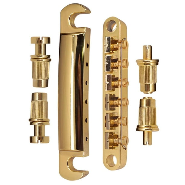 Juego de puente y cordal de guitarra eléctrica de alta calidad para un rendimiento mejorado Dorado