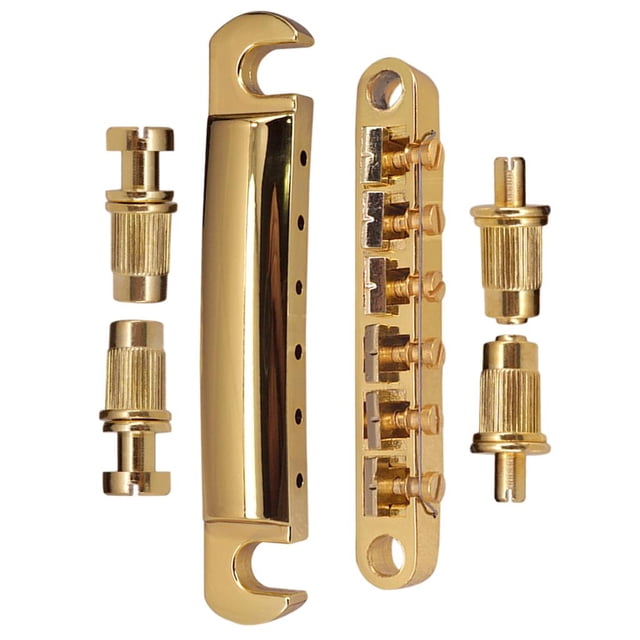 Parte Posterior Del Puente De Del Rodillo De Lleación Del Cinc Gloria Guitarra Eléctrica Dorado