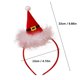 thumbnail image 3 of Diademas navideñas Diadema roja con gorro de Papá Noel Accesorios para el pelo para fiestas y disfraces para mujeres y niñas, 3 of 4