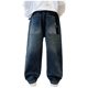 thumbnail image 3 of WILLBEST Jeans Mujer Pantalones Cargo para Niños, Cintura Elástica, Cómodos, de Corte Regular, para Niños Activos de 4 a 12 Años, Con Múltiples Bolsillos. 8-9 Years, 3 of 8